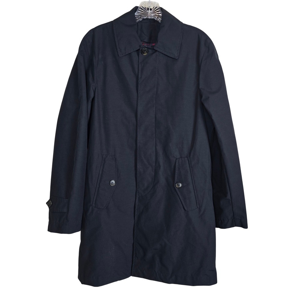 Baracuta G10 Paul Coat Mens 36 Dark Navy Blue Rain Jacket Water Repellent
